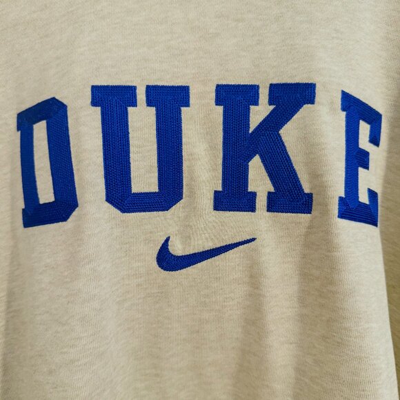 Duke University Unisex Nike Brand Dri-Fit Hoodie Heather Grey Size Large - Picture 4 of 5